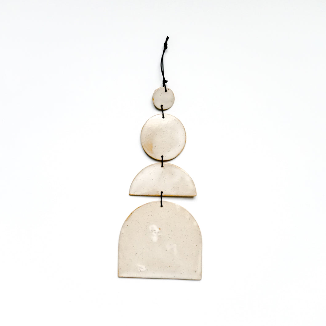 White Short Arched Ceramic Wall Hanging | 021