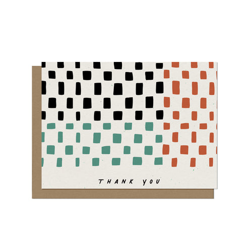 Thank You Checkerboard Blank Card