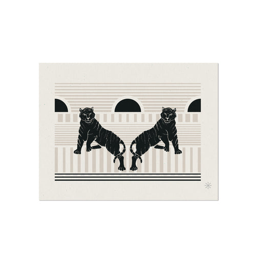 Tigers Pounce Art Print