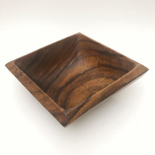 Vintage Large Diamond Wooden Bowls