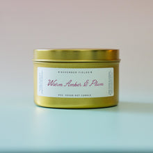 Warm Amber and Plum Candle