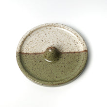 Ceramic Incense Holder - Color Block - White and Green