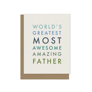 Worlds Greatest Father Blank Card