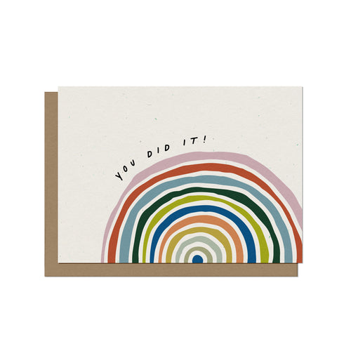 You Did It Rainbow Blank Card