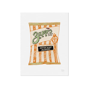 Zapps Hotter N Hot Jalapeno Chips Illustration by Statement Goods