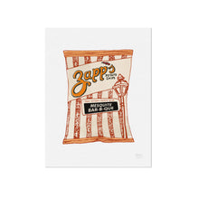 Zapps Mesquite Bar-b-que Chips Illustration by Statement Goods