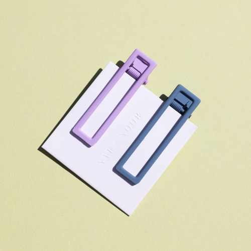Lu Lu Hair Clips In Lilac + Blue