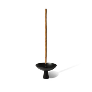 Black Coated Brass Incense Holder with Ash Catcher