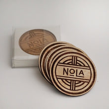NOLA Circle Birch Wood Coasters