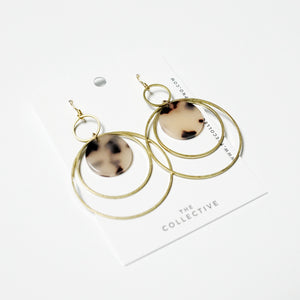 Jess Raw Brass and Resin Earrings