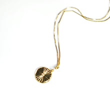 Sun Dial Gold Plated Pendant Necklace