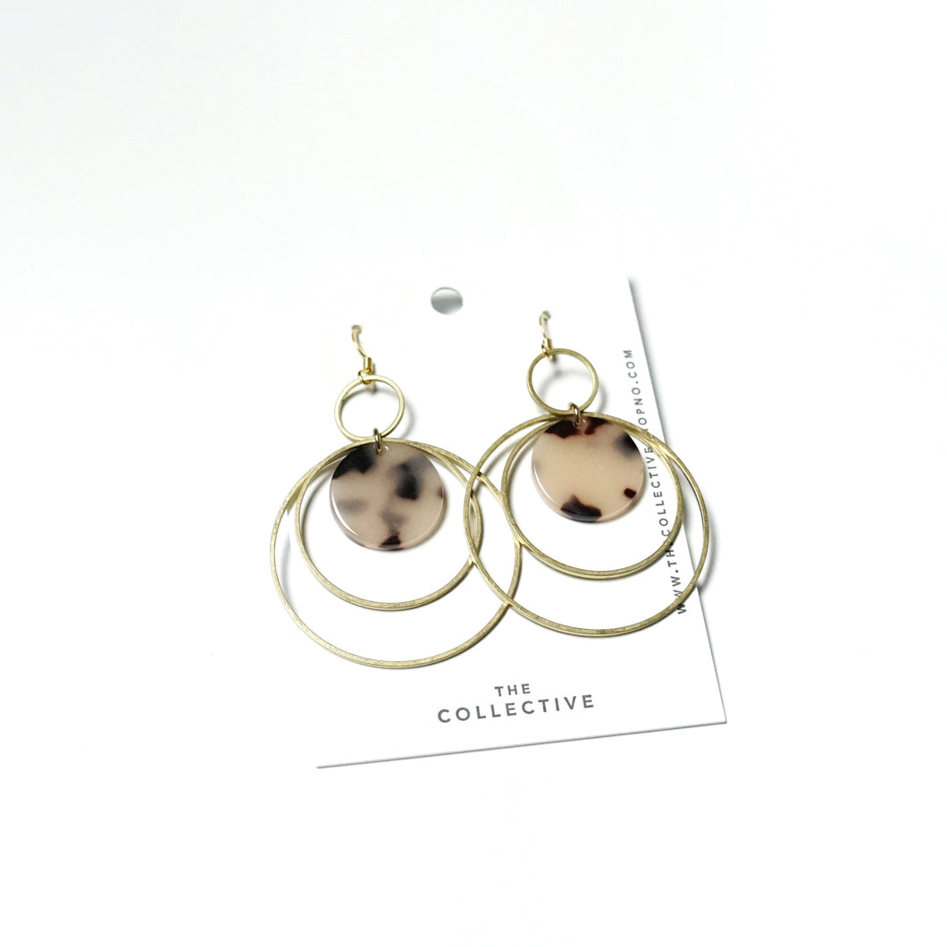 Jess Raw Brass and Resin Earrings