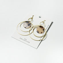 Jess Raw Brass and Resin Earrings