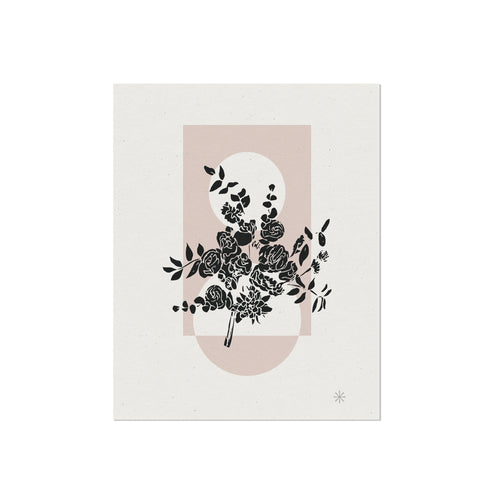 Minimalist Floral Bouquet Art Print