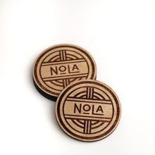 NOLA Circle Birch Wood Coasters